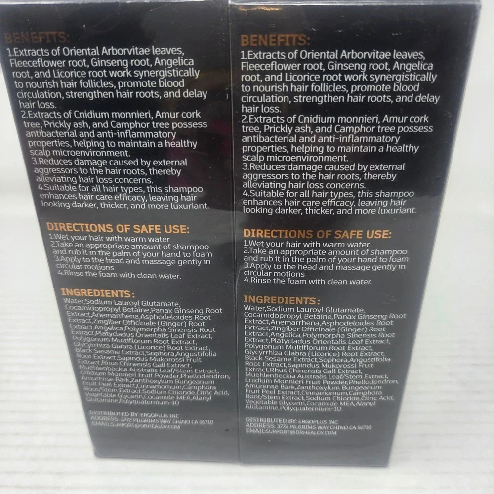 Dr. Healdy Root Activator Shampoo Men 13.6oz Black Botanical Hair Growth X00 NWT